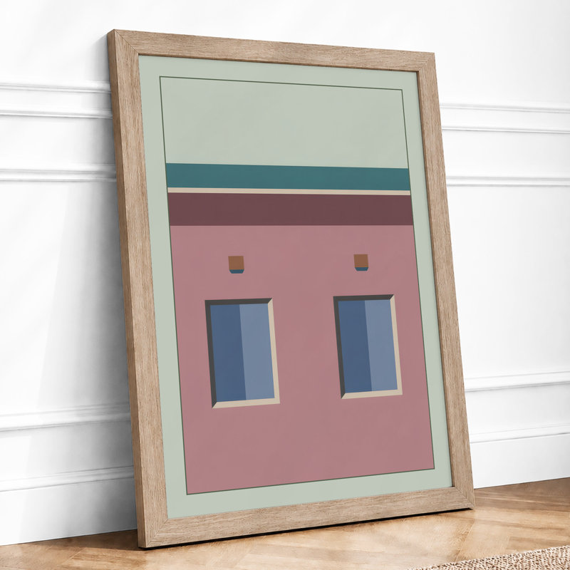 Architecture Minimalist - Framed Print, A1 - 84.1 x 59.4 cm, Oak