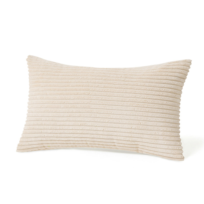 Coussin rayé, Crème