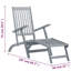 Abello 167cm Long Reclining Acacia Single Chaise