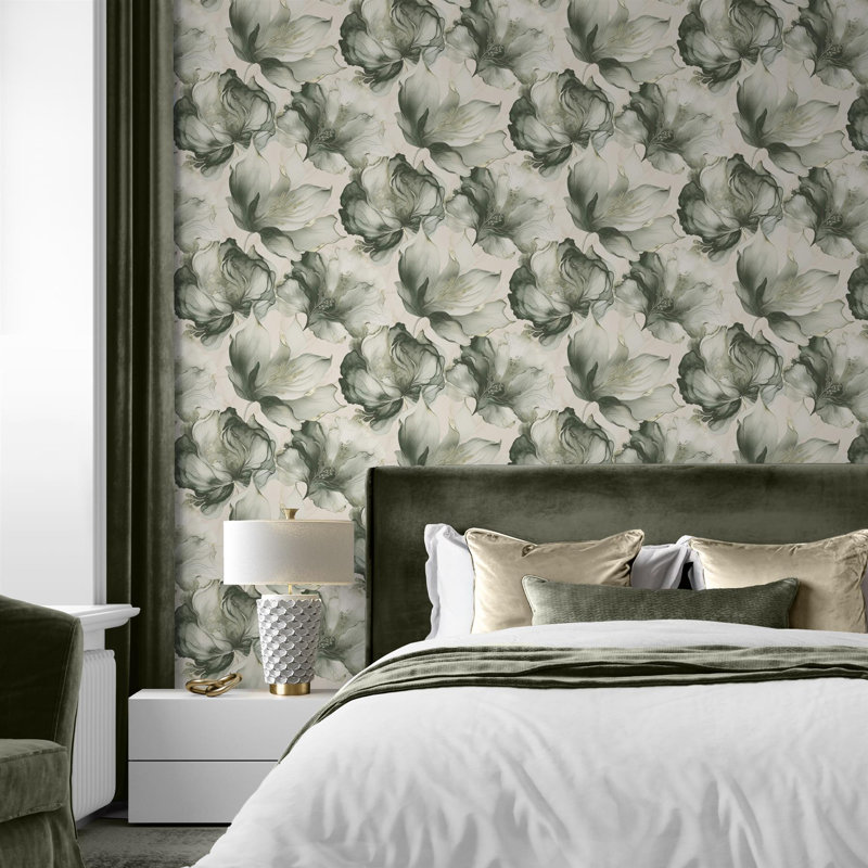 Altom 10m x 53cm Matte Wallpaper Roll, Green