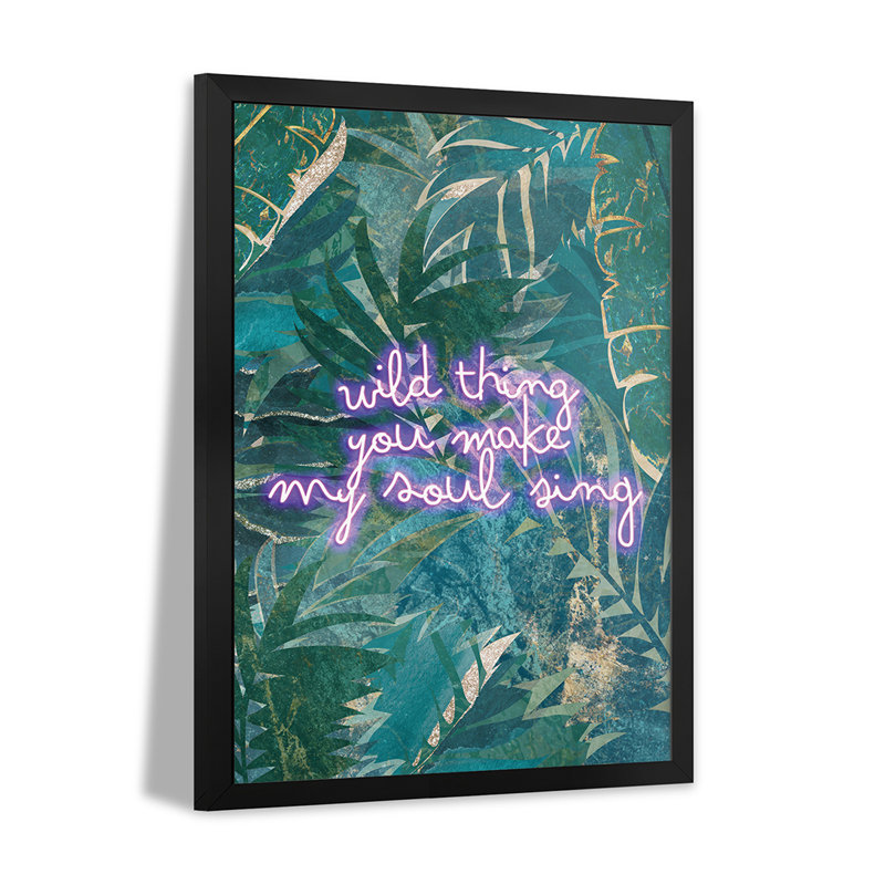 Affiches encadrées Neon Jungle Wild Thing I, H 24 po x l 16 po