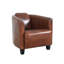 Fauteuil demi-tonneau en cuir Vicenza