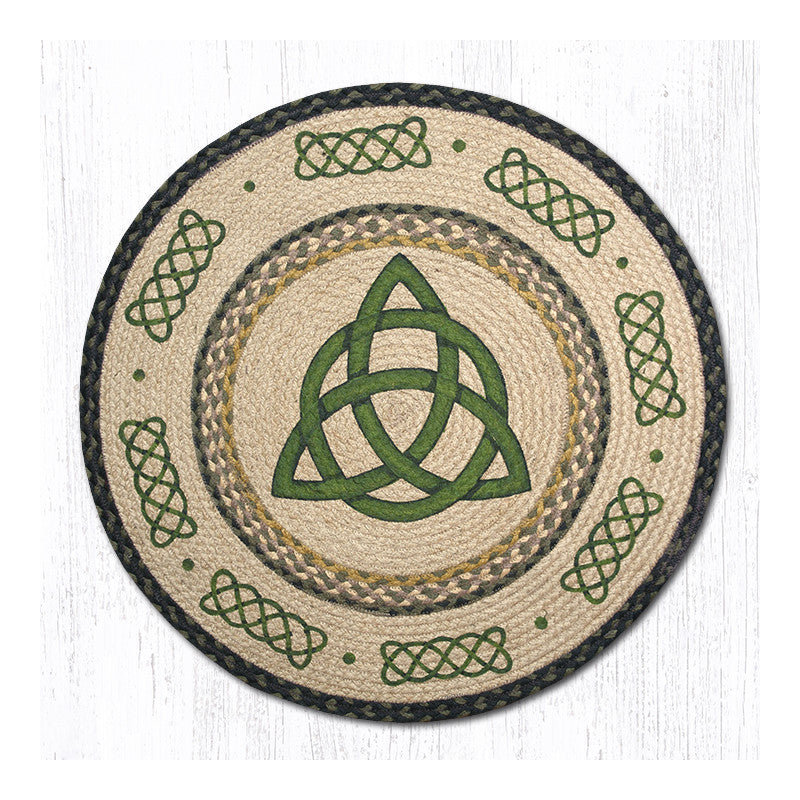  Round Patch Jute Tread 27"x27" Rustic Cabin Accent, Bear Paw