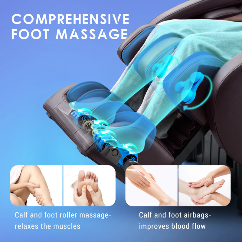 2025 3D Massage Chair Full Body - SL Track Zero Gravity Massage Chair Recliner with Calf and Foot Rollers, AI Voice Control, LCD Screen, Quick Access Buttons