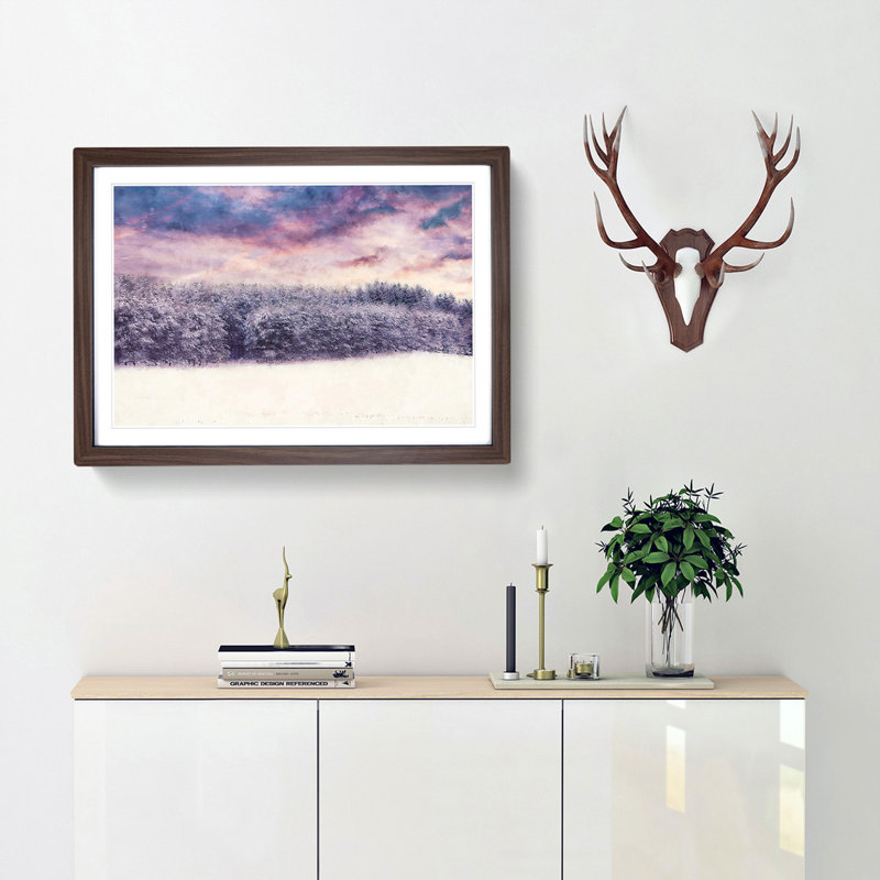 Purple Sky at Winter - Framed Print, Walnut Framed, 45cm H x 63cm W x 2cm D