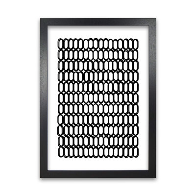 Black And White Oval Multi - Print