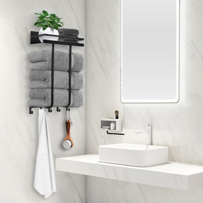 4 Wall Towel Rack