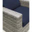 Fauteuil club en osier Sunbrella gris-117842736