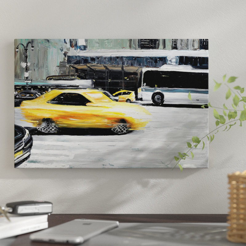 « speed », impression sur toile, H 26 po x l 40 po x P 1,5 po, Toile tendue, Pas de tapis