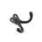 Double Wrought Iron Wall Mounted Robe Hook