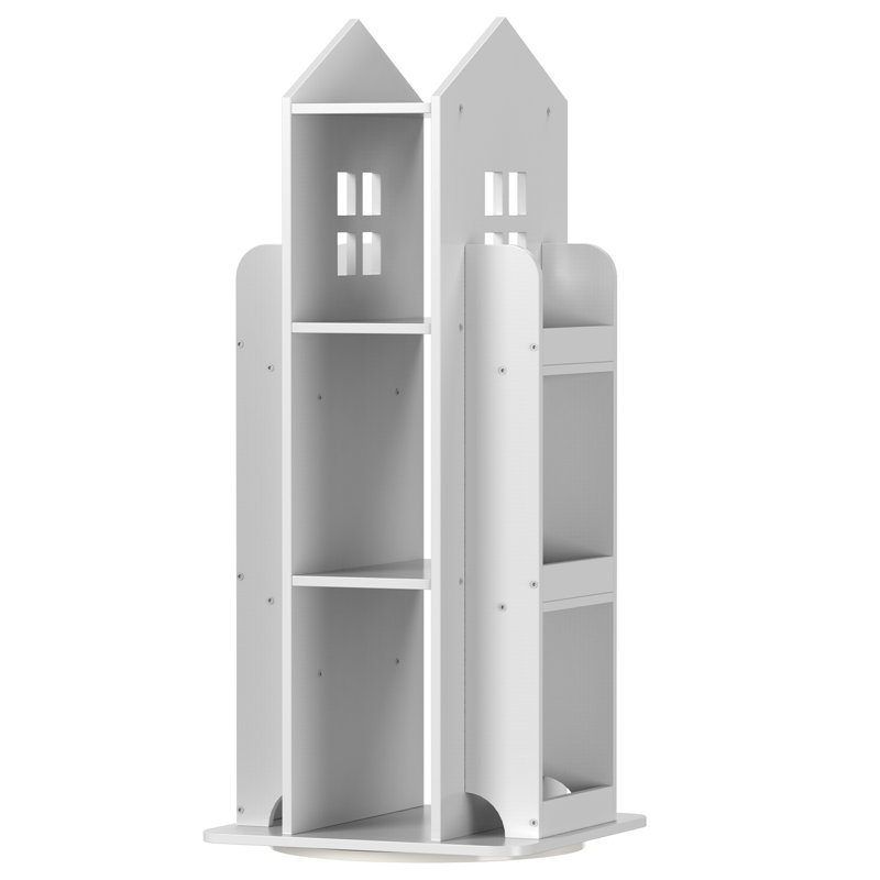 Bibliothèque blanche pivotante à 360 °