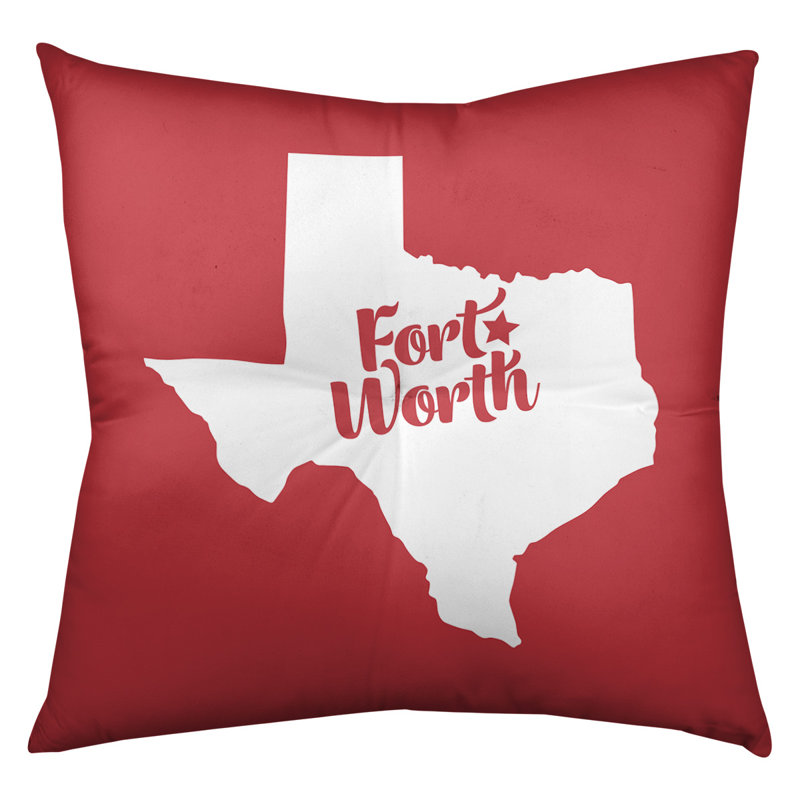 Coussin de sol touffeté nevada, 26 po x 26 po, Rouge, Fort Worth