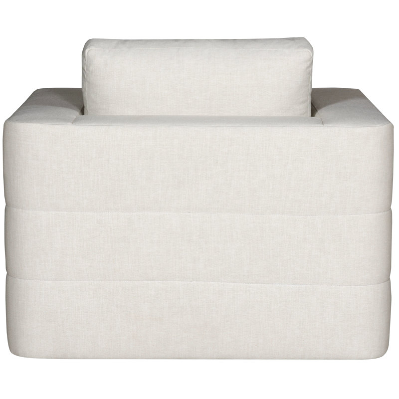 Fauteuil rembourré Ease Stocked, Mélange de polyester blanc