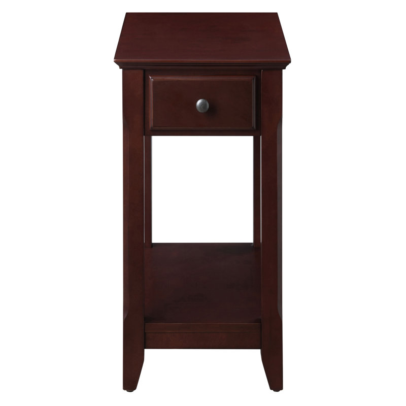Table d'appoint avec tablette inférieure, Bois espresso