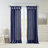 Twist Tab Lined Window Curtain Panel Navy 50X108"