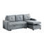 Canapé modulaire convertible noir et gris