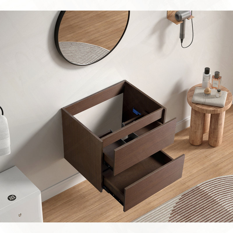 Meuble-lavabo mural avec tiroir à fermeture en douceur sans lavabo pour l'assemblage