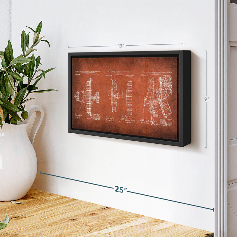 Impression sur toile rouge, H 9 po x l 13 po