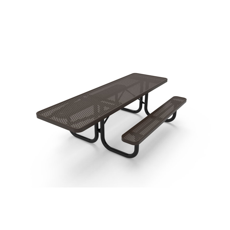 Table de pique-nique rectangulaire 8 pi, Brun