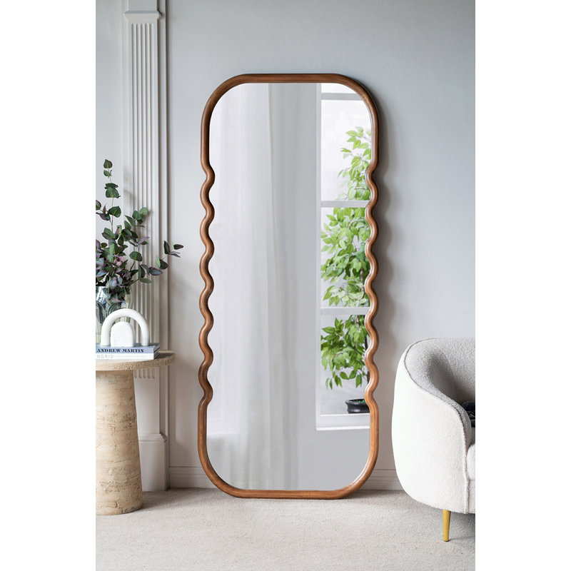 Miroir surdimensionné en bois 31,4 x 1,4 x 74 po