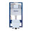 Toilette suspendue TOTO® SP de forme carrée et réservoir à double chasse DuoFit® In-Wall 1,28 et 0,9 GPF avec alimentation en cuivre