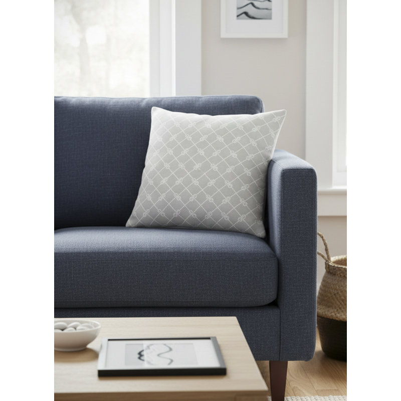 Printed Pillows Linen Geometric Accent Pillow, Gray, Square 26", Pillow Cover Only - No Insert