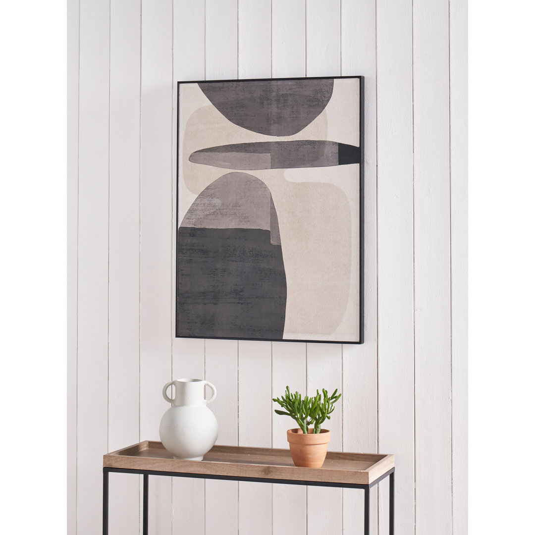 Natural And Black Canvas - Single Picture Frame Kunstdrucke auf Leinwand