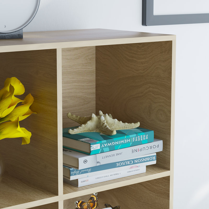 Oreland Cube Bookcase, Oak, 96.5cm H x 96.5cm W x 29cm D