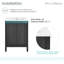 Meuble-lavabo noir mat 24 po Avallon