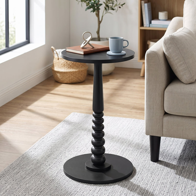 Table de bout ronde, Noir