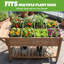 Pot à fleurs surélevé avec roues verrouillables, bac à fleurs en bois avec doublure de protection