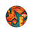 Green And Red Shapes Detailed Woven Base Modern Decorative Carpet-184633124