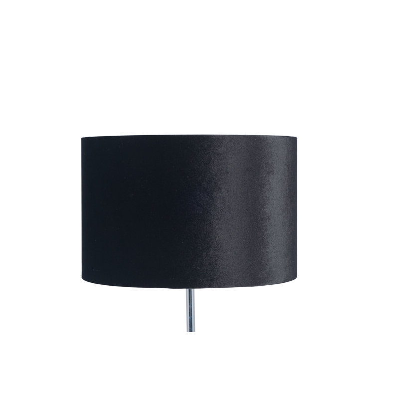 Aimon 16cm H Velvet Drum Lamp Shade ( Uno ) in Black