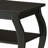Black 2-Shelf End Table