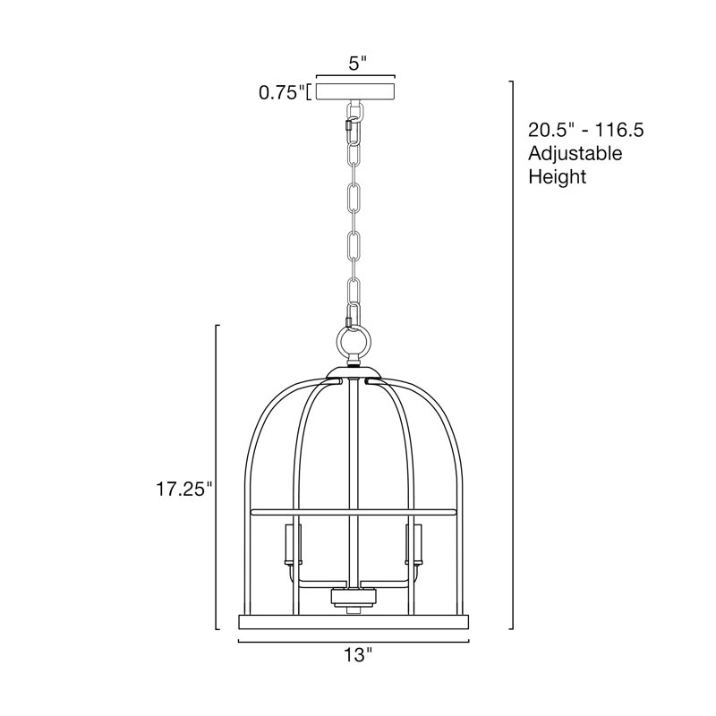 Luminaire suspendu linéaire à 3 lumières Morrighan