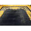Antique Navy Blue Open Field Art Deco Chinese Minimalist Rug