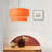 17.7" Mid Century Modern 2-Tier Orange Plug-in Pendant Light