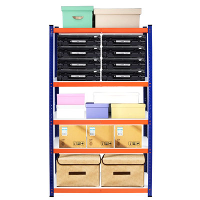 Unité de rangement robuste de 35,4 po de largeur - H 71 po x P 15,87 po, économise de l'espace dans le garage, le garde-manger, le placard, la cuisine à 5 niveaux H 71 po x l 35,4 po x P 15,87 po, s'adapte à la cuisine, à l'entrepôt, au sous-sol, au