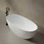 Baignoire de trempage autoportante blanche à surface solide 51 "x 27" avec trop-plein et bonde escamotable MonBlari-124328619-124328621