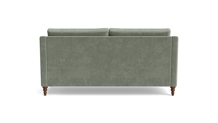 Vera Loveseat (70"), Performance Weave - Basil, Walnut Finish (Turned)