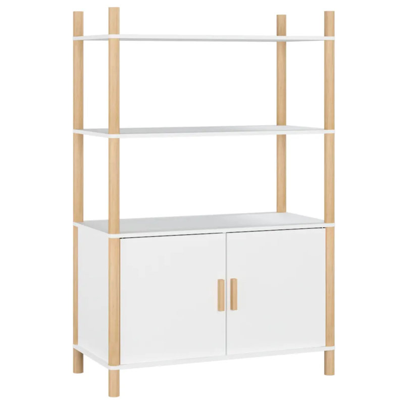 Lede 80cm Sideboard, White, 121cm H x 80cm W x 40cm D