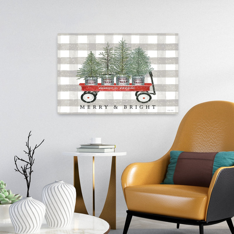 Arbre de Noël contemporain abstrait Merry Bright, H 16 po x l 24 po