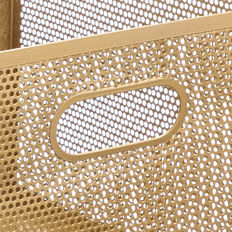 12x10x8 Perforated Bin, Matte White