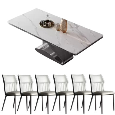 Modern simple rectangular home dining table sets