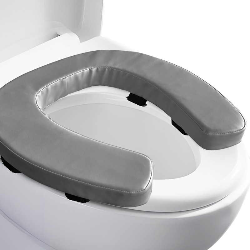 Soft Padded Toilet Seat Cushion - 2-Inch Thick Soft Riser for Extra Comfort, Non-Slip Universal Fit for Standard/Elongated Bowls