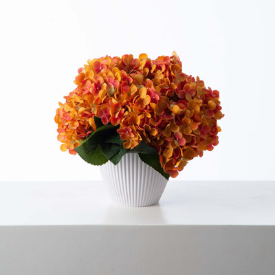 Bouquet d'hortensias dans un vase