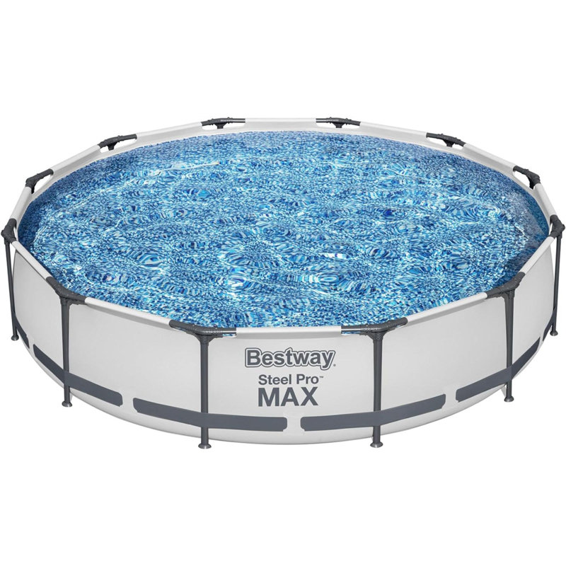 Ensemble de piscine en acier 2,5 pi x 12 pi HIGEMZ