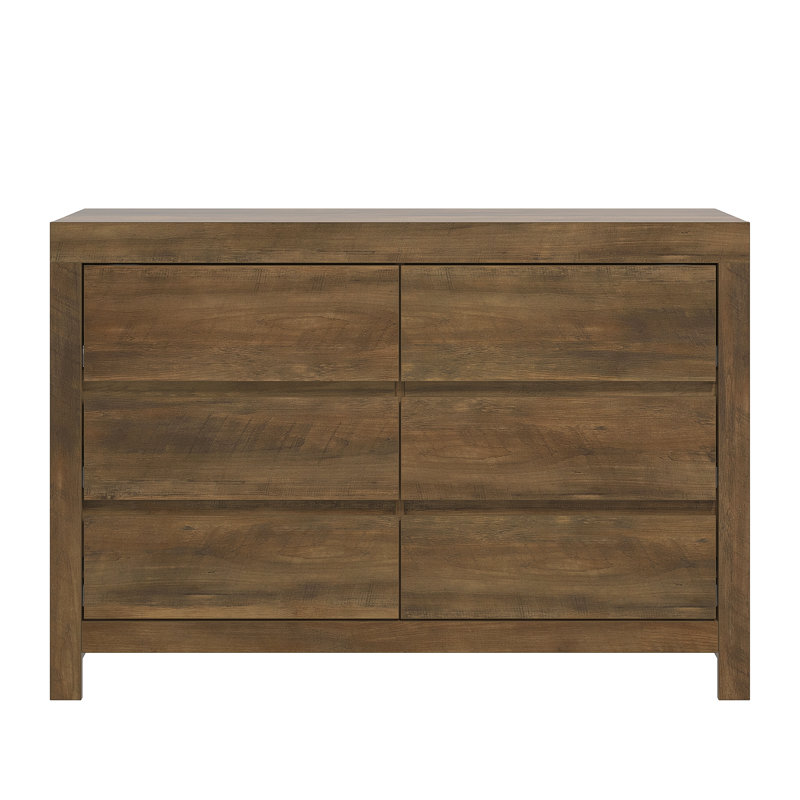 6 Drawer Chest of Drawers, Knotty Oak