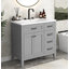 Ensemble de meuble-lavabo 36 po avec lavabo, armoire de salle de bain avec tiroirs, cadre solide et panneau de fibres à densité moyenne-103897386-103897390