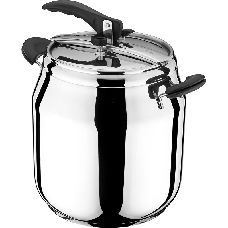 17.5 Quart Stainless Steel Pressure Cooker with Ergonomic Lid